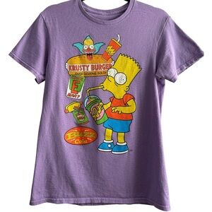 The‎ Simpsons Bart Kwik-E Mart Krusty Buzz Cola Tee Shirt Purple Mad Engine MED